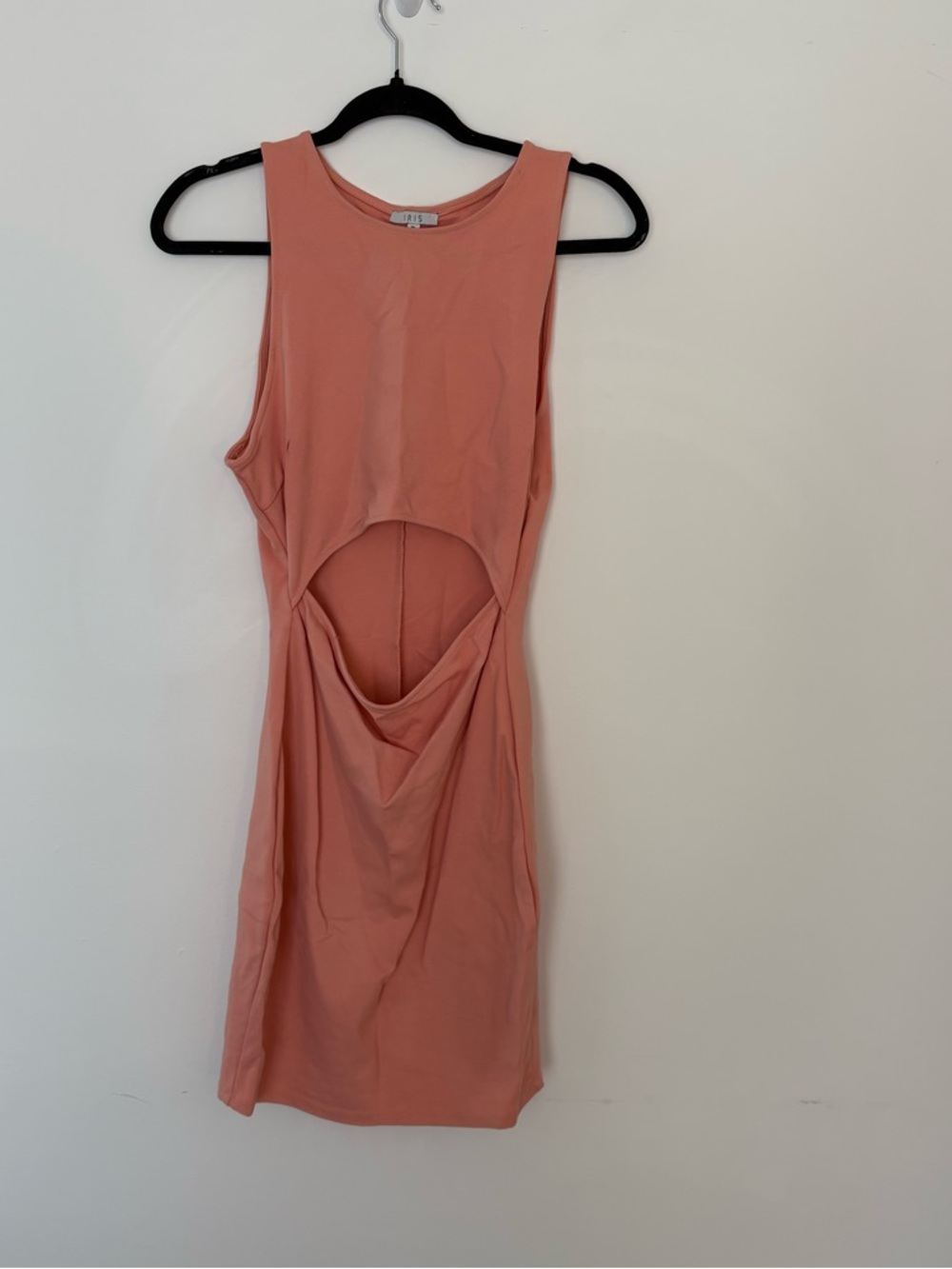 iris Coral Cutout Mini Dress